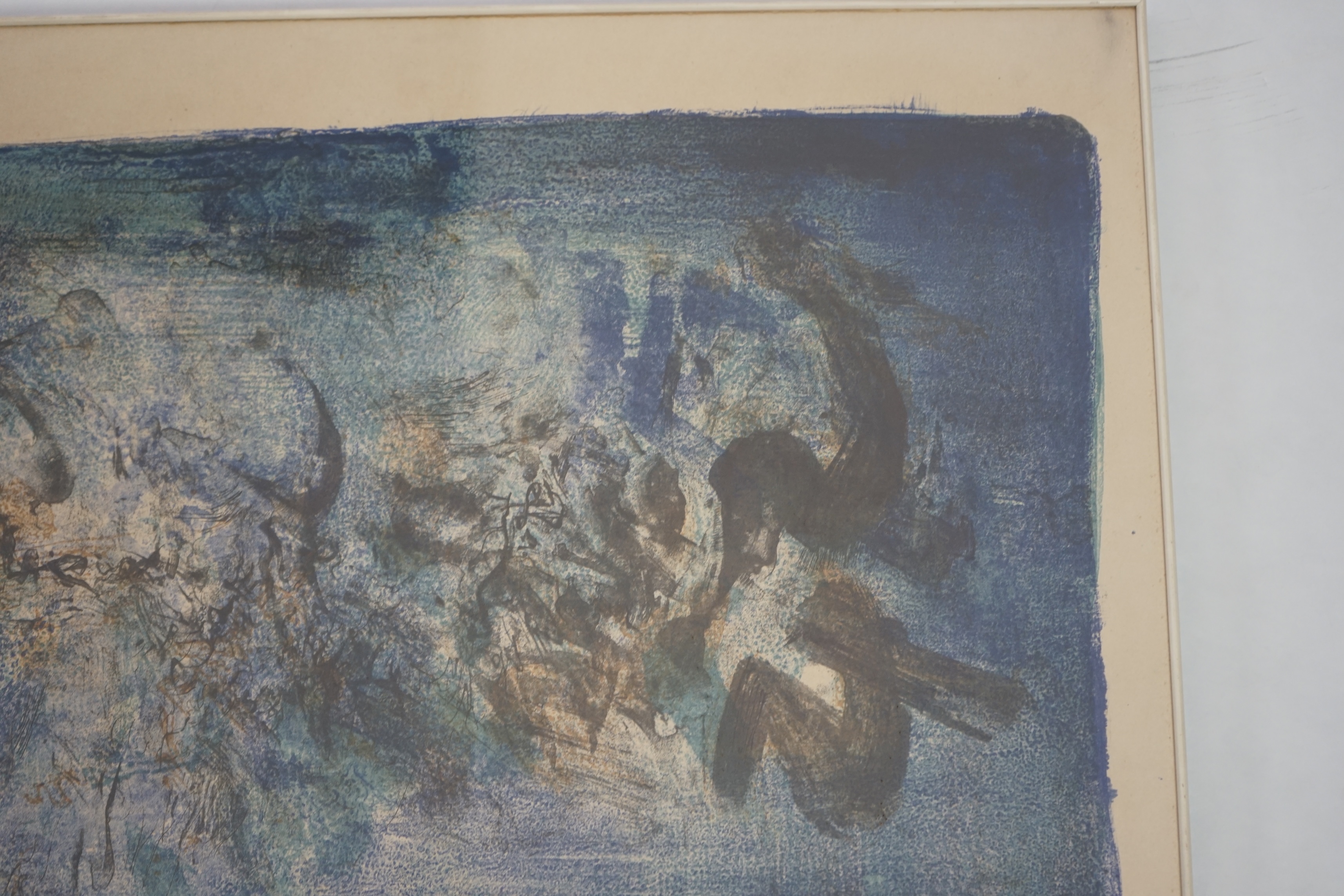 Zao Wou-Ki (1921-2013), colour lithograph, ‘Sans Titre’ signed and dated ‘58 in pencil, 50 x 65cm. Condition - fair